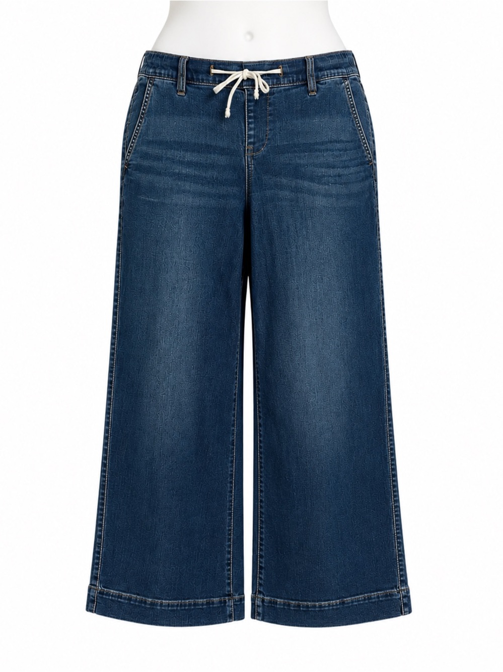 Size 1 Torrid Weekend Wide Leg Mid-Rise‎ Jeans Stellium Pull On Denim Plus Size